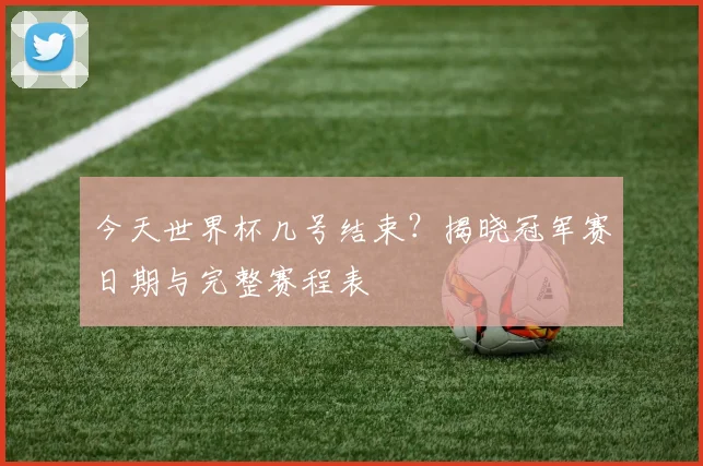 今天世界杯几号结束?揭晓冠军赛日期与完整赛程表